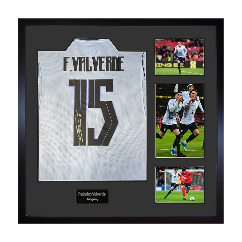 Federico Valverde Signed Uruguay Elite Frame