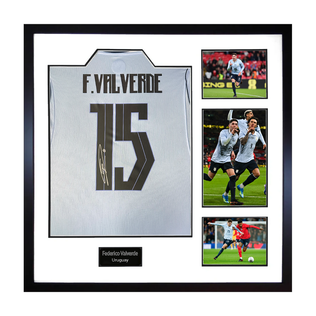 Federico Valverde Signed Uruguay Elite Frame