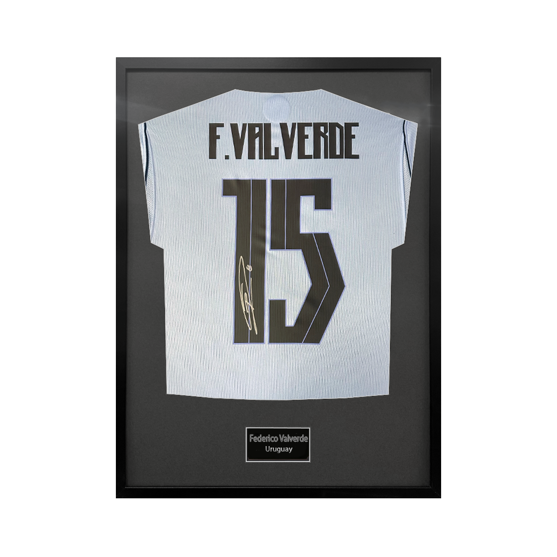 Federico Valverde Signed Uruguay Standard Frame