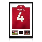 Virgil van Dijk Signed Liverpool Shirt Premium Frame (ACG Cert)