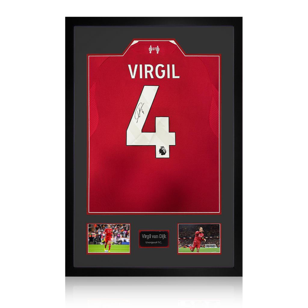 Virgil van Dijk Signed Liverpool Shirt Premium Frame (ACG Cert)