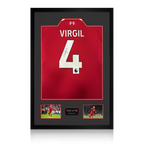 Virgil van Dijk Signed Liverpool Shirt Premium Frame (ACG Cert)