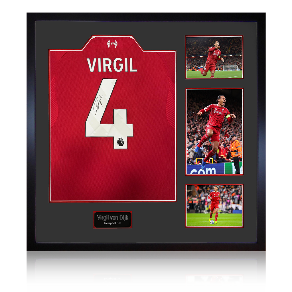 Virgil van Dijk Signed Liverpool Shirt Elite Frame (ACG Cert)