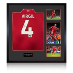 Virgil van Dijk Signed Liverpool Shirt Elite Frame (ACG Cert)