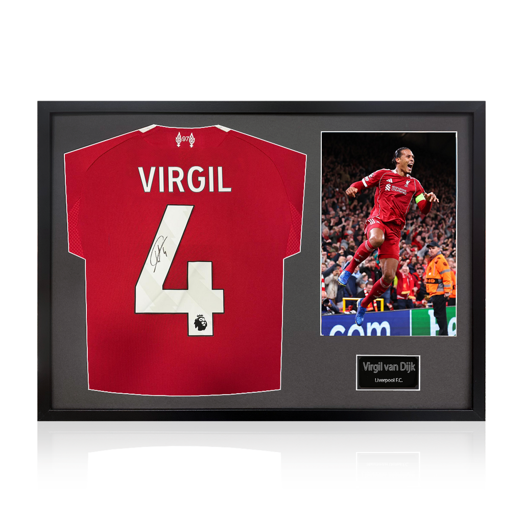 Virgil van Dijk Signed Liverpool Shirt Classic Frame (ACG Cert)