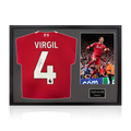 Virgil van Dijk Signed Liverpool Shirt Classic Frame (ACG Cert)