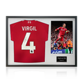 Virgil van Dijk Signed Liverpool Shirt Classic Frame (ACG Cert)