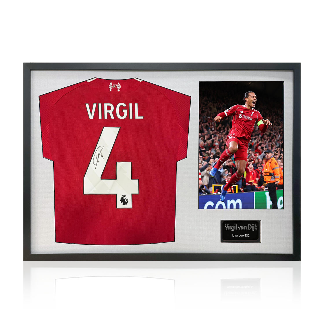 Virgil van Dijk Signed Liverpool Shirt Classic Frame (ACG Cert)