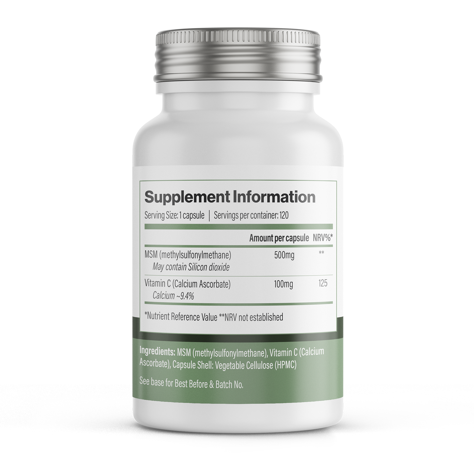 MSM + Vitamin C — 120 Count