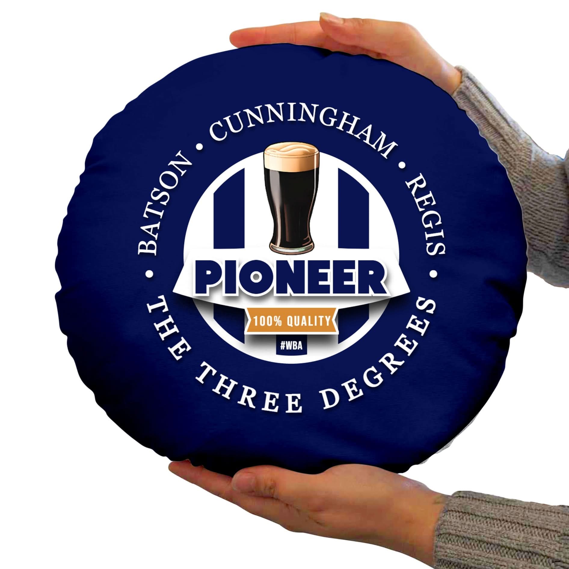 West Brom 3 Degrees - Football Legends - Circle Cushion 14"
