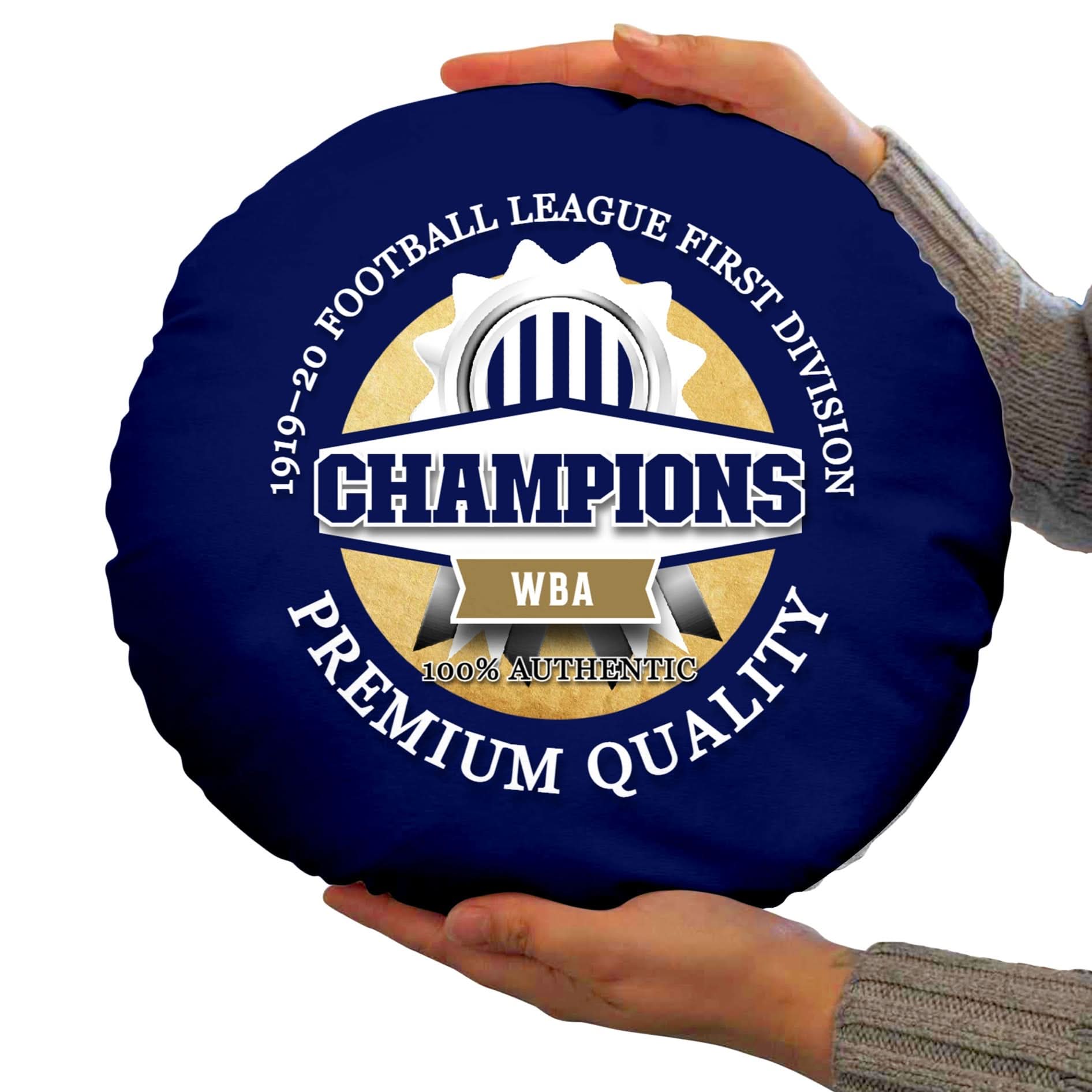 West Brom Champions - Football Legends - Circle Cushion 14"