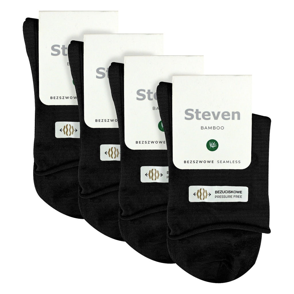 4 Pairs Ladies Bamboo Sensory Socks - Soft Seamless All Day Comfort Socks