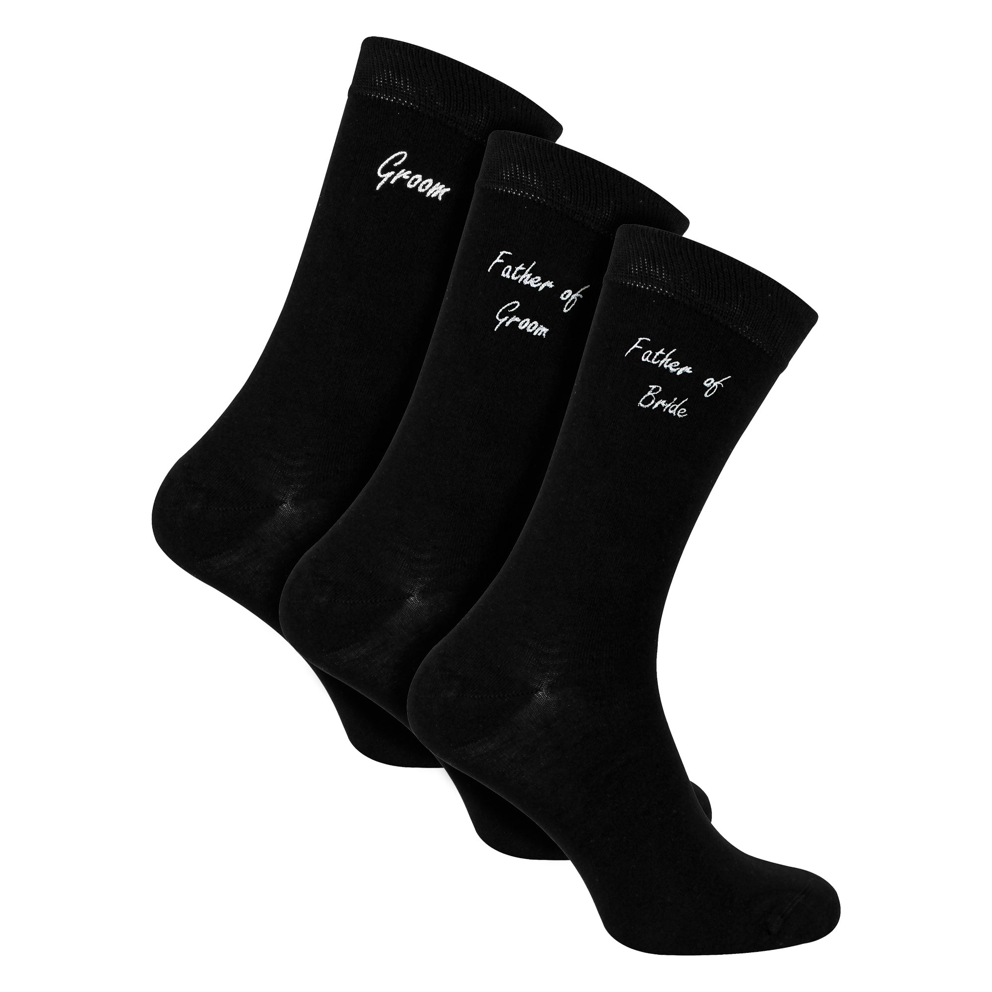 3 Pairs Mens Wedding Socks for Father of the Groom & Bride | Wedding Gift