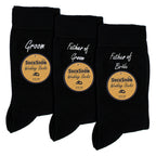 3 Pairs Mens Wedding Socks for Father of the Groom & Bride | Wedding Gift