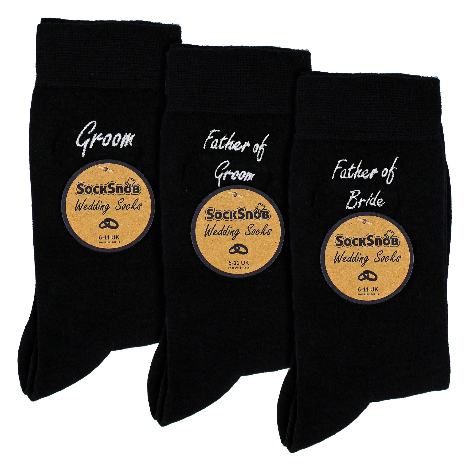 3 Pairs Mens Wedding Socks for Father of the Groom & Bride | Wedding Gift
