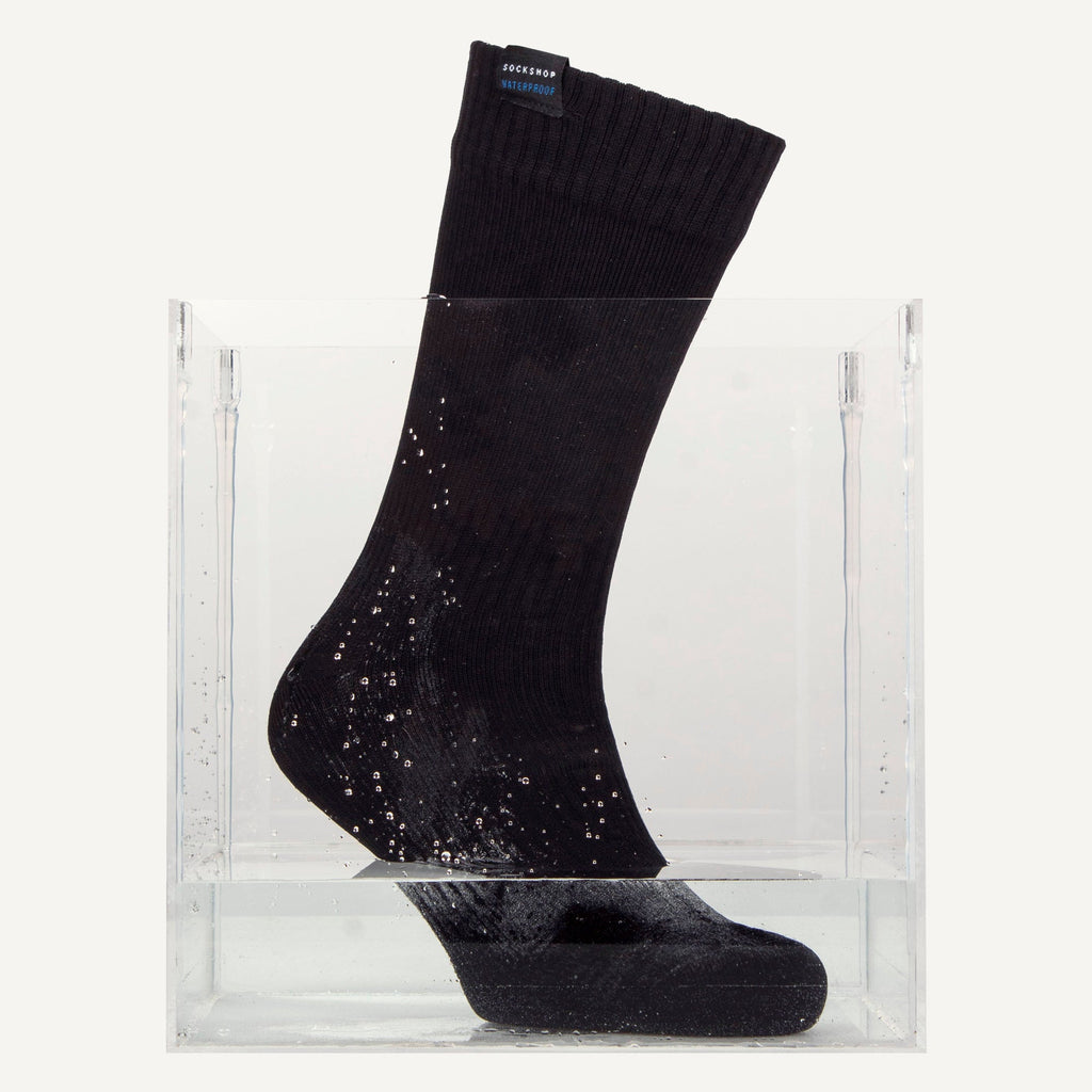 Mens Plain Waterproof Boot Socks - Fully Waterproof Breathable Work Wear