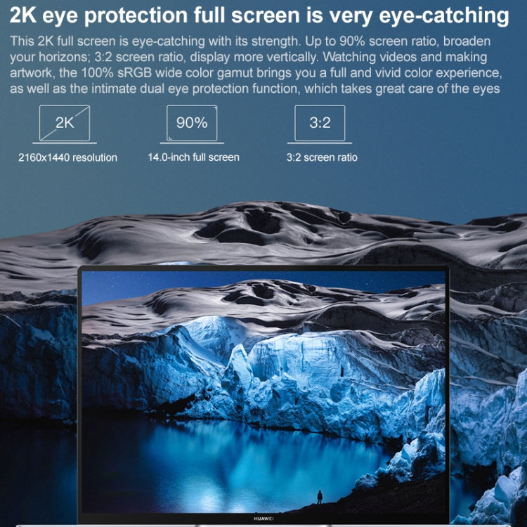 Huawei MateBook 14 Laptop, 16GB+512GB, Windows 10 Home Chinese Version, Intel Core i5-1135G7 Quad Core up to 4.2GHz, Iris Xe Graphics, Support Bluetooth / HDMI, US Plug(Grey)