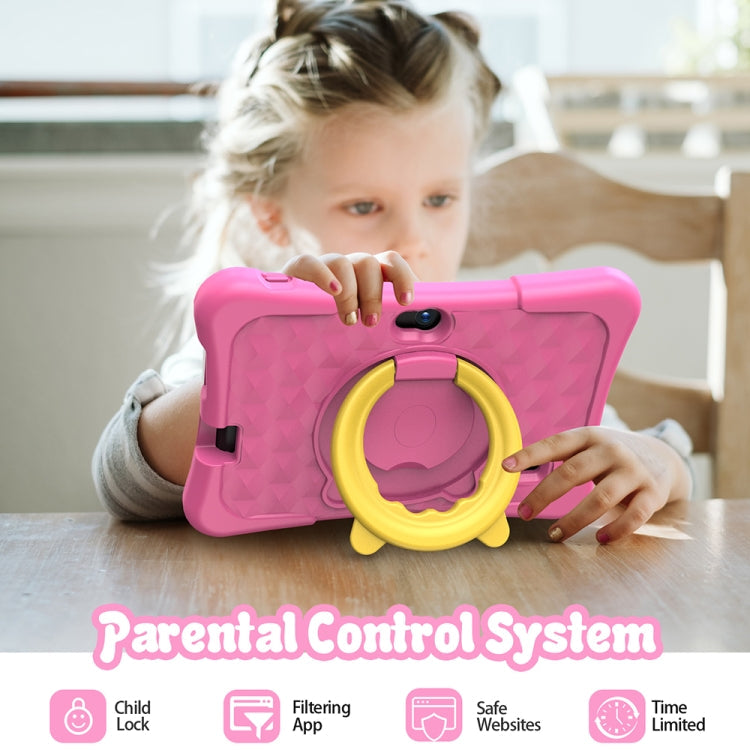 Pritom K7 Pro Kids Education Tablet PC, 7.0 inch, 2GB+32GB, Android 11 Allwinner A100 Quad Core CPU, Support 2.4G WiFi / Bluetooth / Dual Camera, Global Version with Google Play, US Plug(Pink)