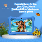 Pritom K7 Pro Kids Education Tablet PC, 7.0 inch, 2GB+32GB, Android 11 Allwinner A100 Quad Core CPU, Support 2.4G WiFi / Bluetooth / Dual Camera, Global Version with Google Play, US Plug(Blue)