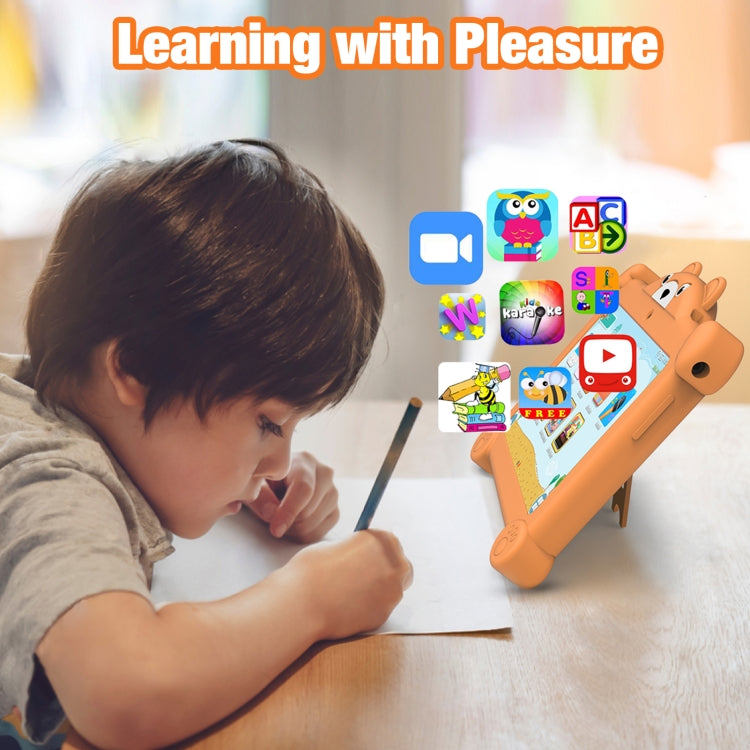 Pritom K7 Pro Panda Kids Tablet PC, 7.0 inch, 2GB+32GB, Android 11 Allwinner A100 Quad Core CPU, Support 2.4G WiFi & WiFi 6, Global Version with Google Play, US Plug (Pink)