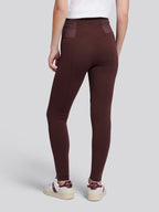 Womens Elastic Waistband Legging Puce