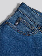 Womens Wide Fit Jean Mid Wash