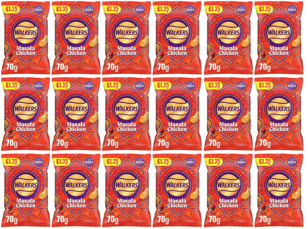 18 x Walkers Masala Chicken - 70GM