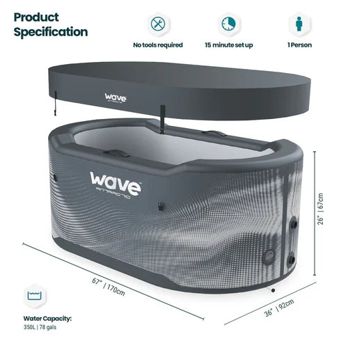 Wave Antarctic | Drop Stitch Ice Bath | Black