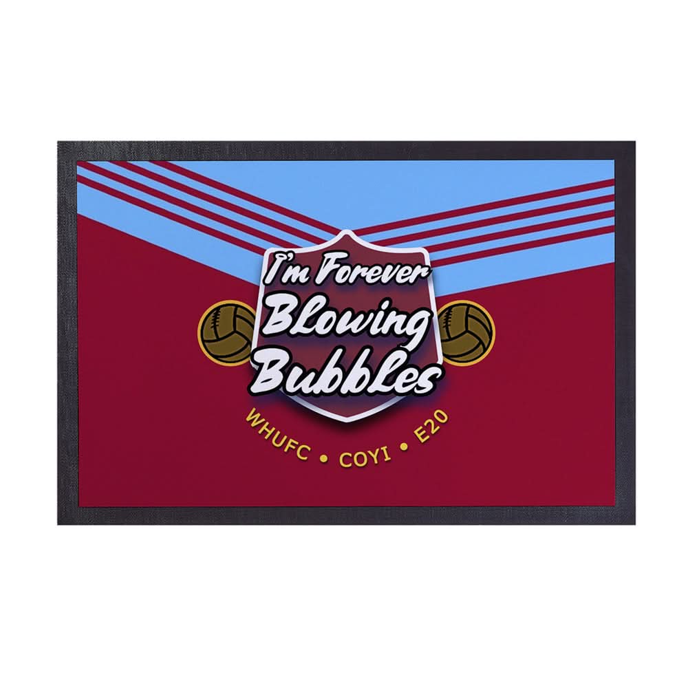West Ham Bubbles  - Football Legends - Door Mat -60cm X 40cm