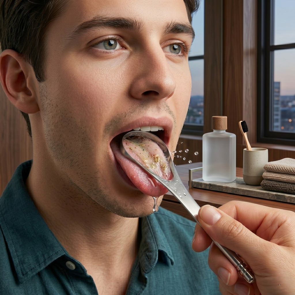 Pack of 2 Stainless Steel Tongue Scrapers – Fresh Breath & Oral Hygiene