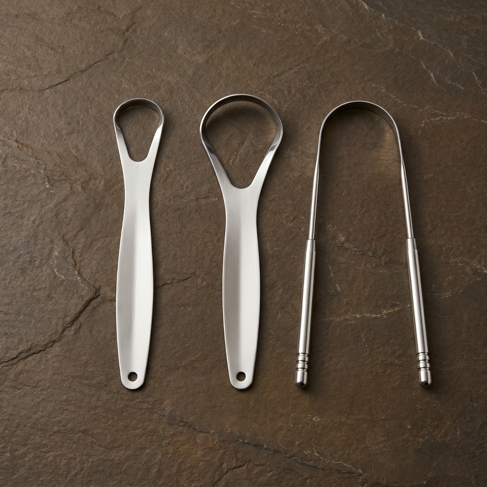 Pack of 2 Stainless Steel Tongue Scrapers – Fresh Breath & Oral Hygiene