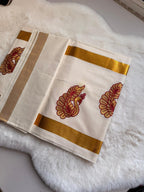 Royal Mayura Kerala Kasavu Saree