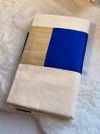 Royal Blue Border Kerala Kasavu Saree with Matching Blouse