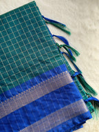 Emerald Green & Royal Blue Traditional Saree 💙💚