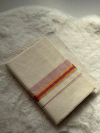 Classic Kerala Dhoti – Red Heritage Border