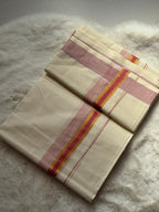 Classic Kerala Dhoti – Red Heritage Border