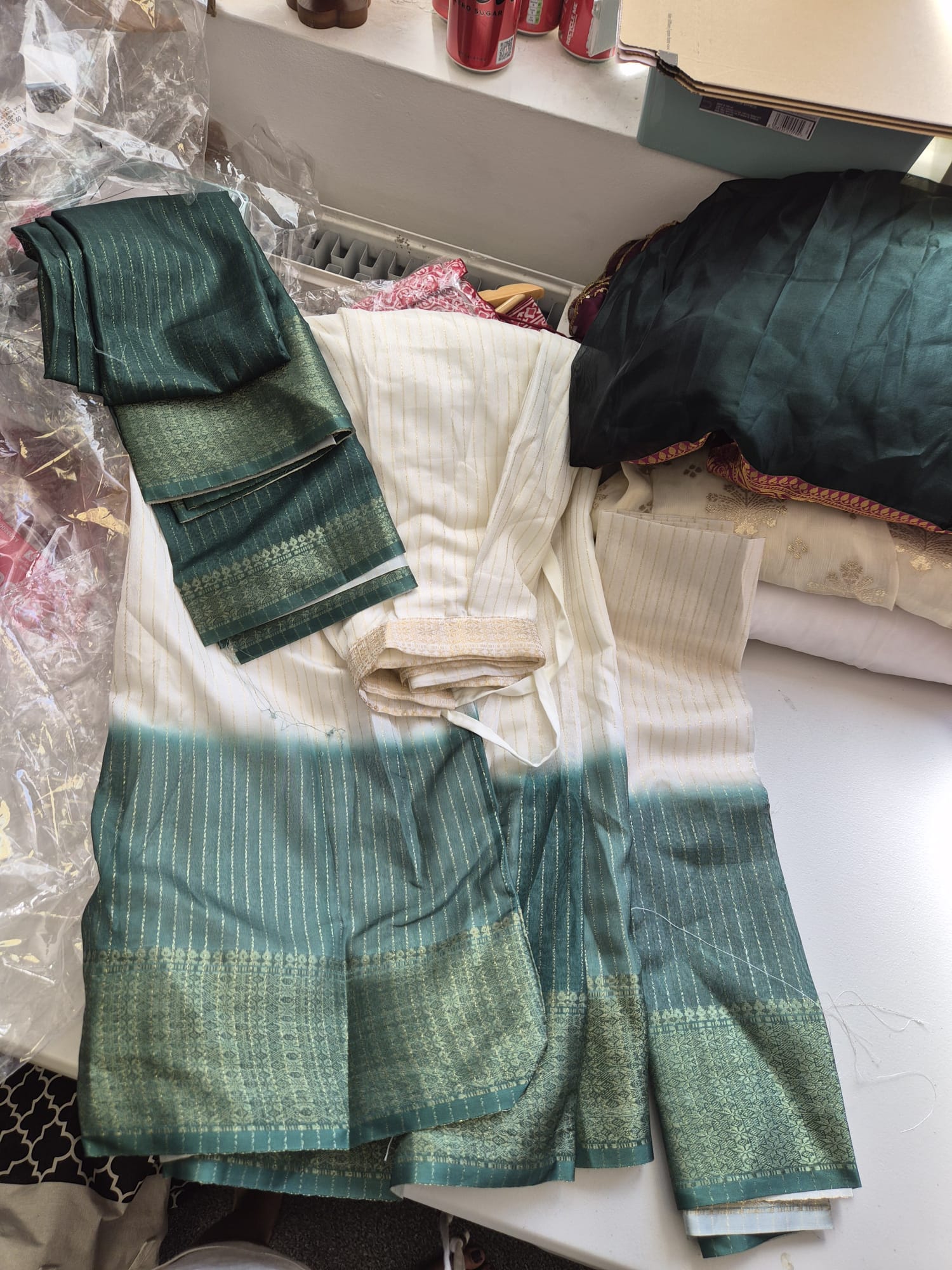 Emerald Kasavu Half Saree Set