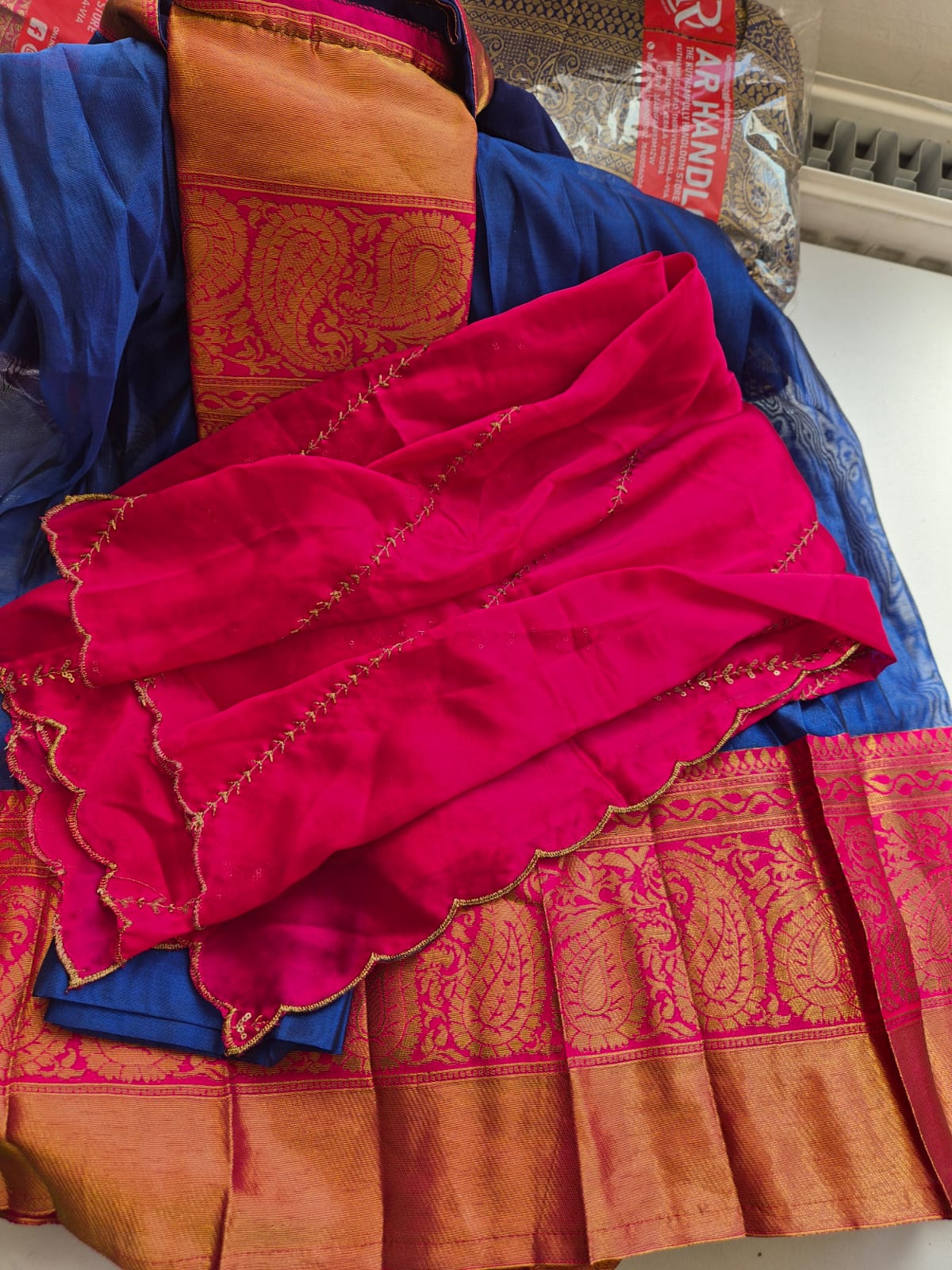 Onam Neelanjana Half Saree Set