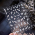 Hello Claws | White Cherry Flower Nail Deco Sticker
