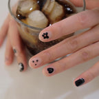 Now Now | White Bunny Black Nail Wraps