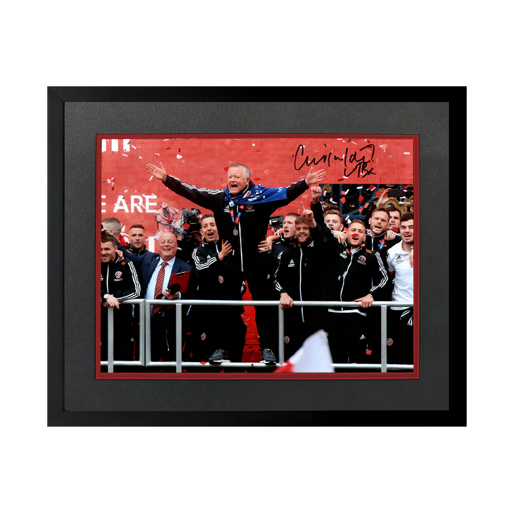 Chris Wilder Signed Sheffield United 16x12 Image Deluxe Mount Frame