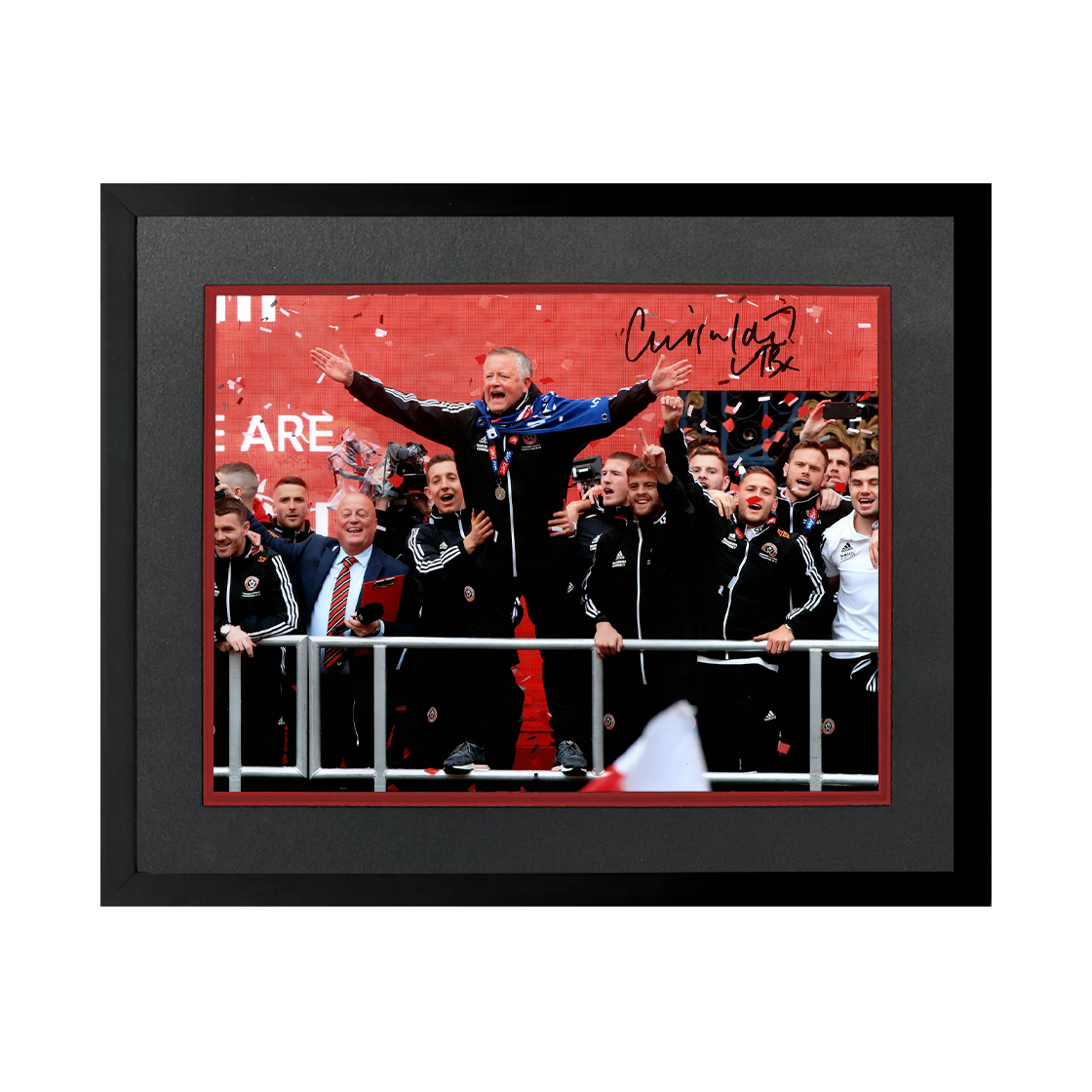 Chris Wilder Signed Sheffield United 16x12 Image Deluxe Mount Frame
