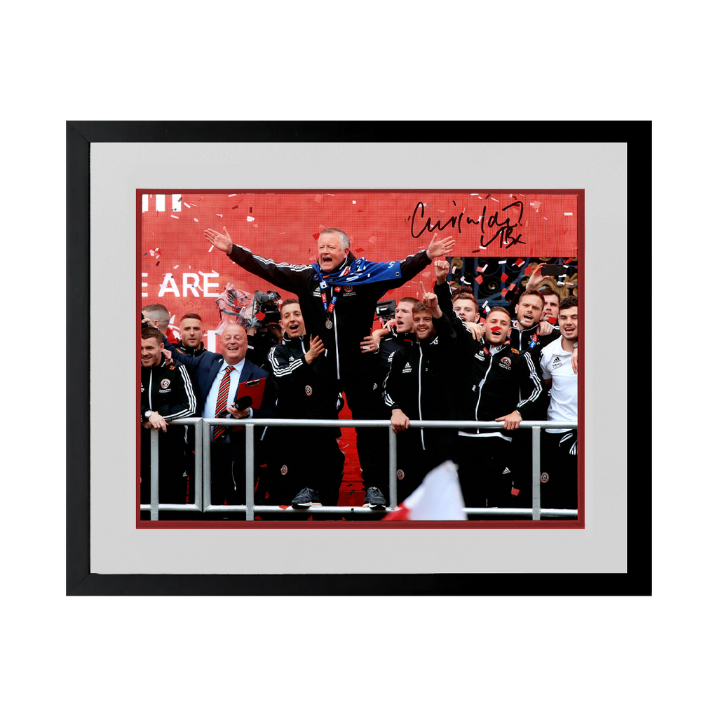 Chris Wilder Signed Sheffield United 16x12 Image Deluxe Mount Frame