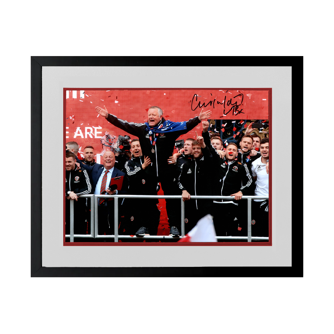 Chris Wilder Signed Sheffield United 16x12 Image Deluxe Mount Frame