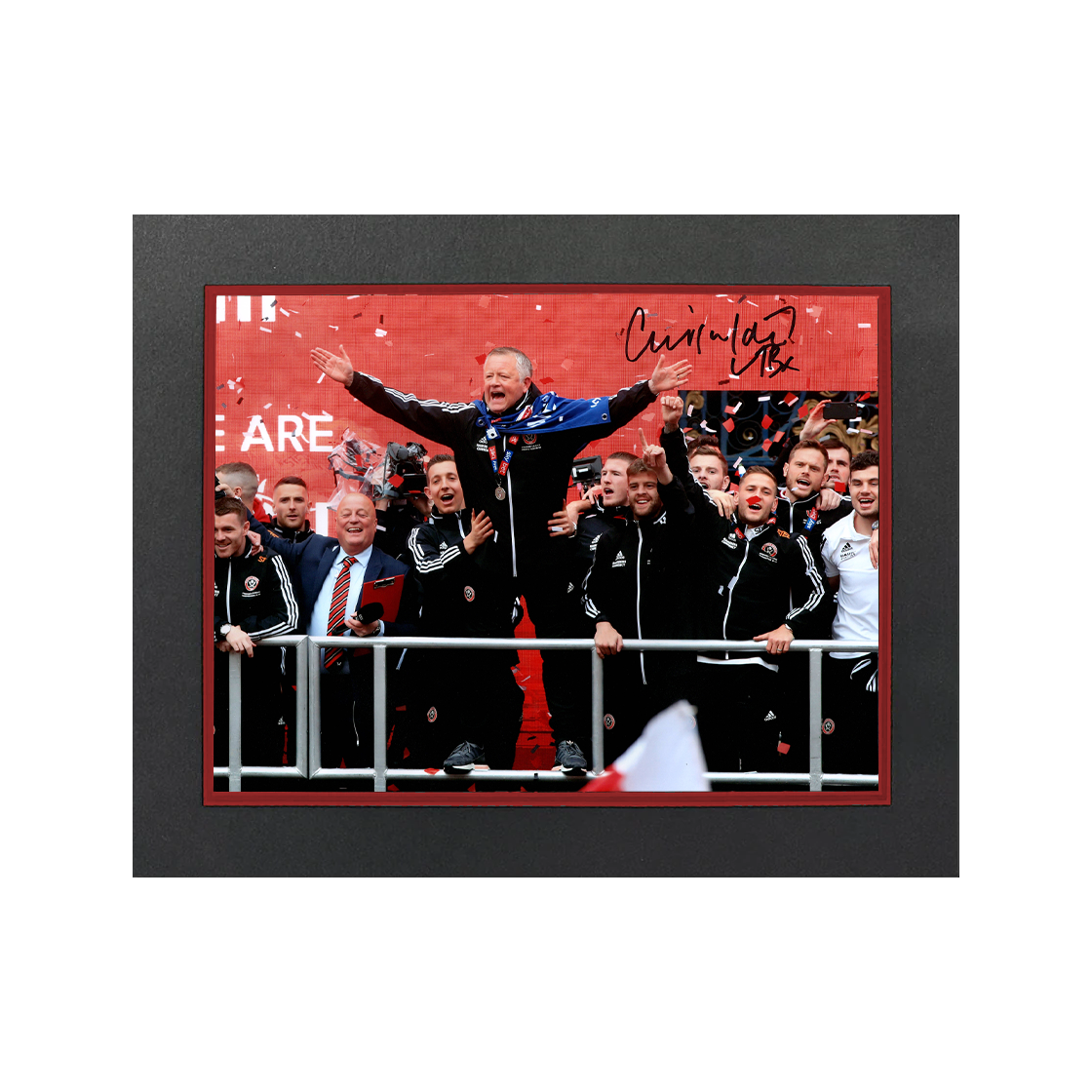 Chris Wilder Signed Sheffield United 16x12 Image Deluxe Mount