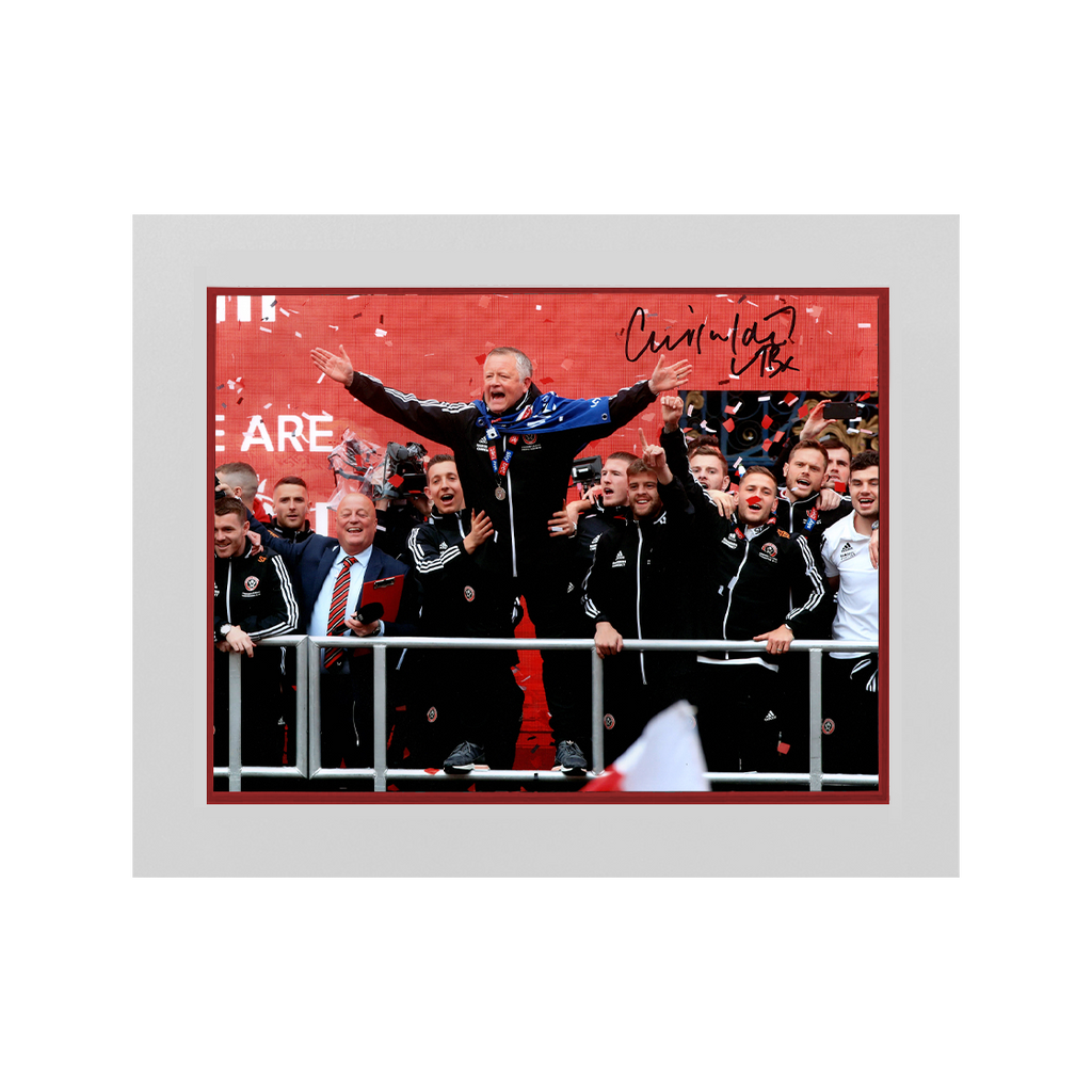 Chris Wilder Signed Sheffield United 16x12 Image Deluxe Mount