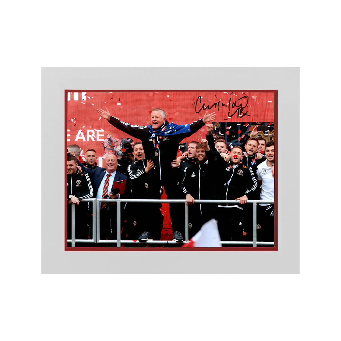 Chris Wilder Signed Sheffield United 16x12 Image Deluxe Mount