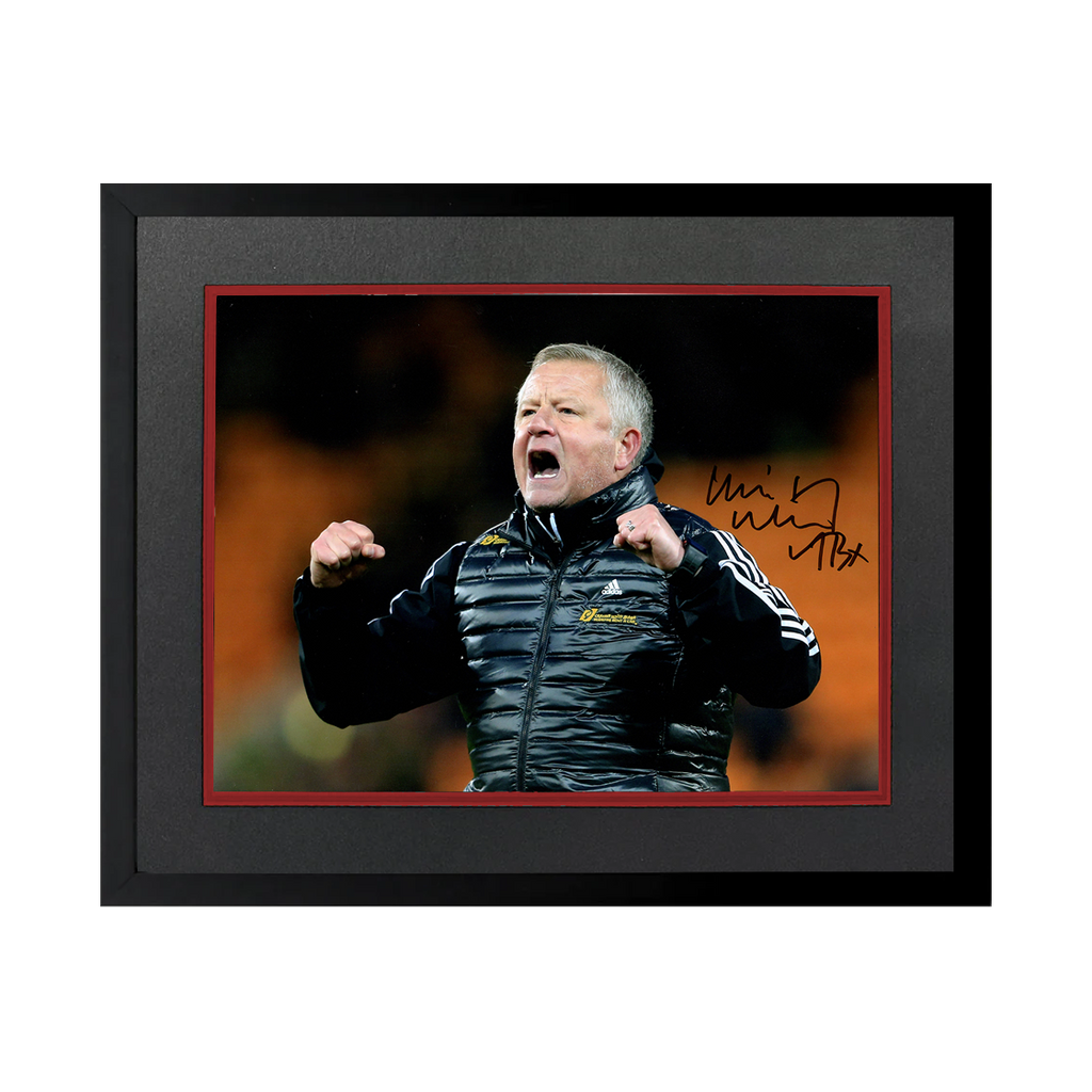 Chris Wilder Signed Sheffield United 16x12 Image Deluxe Mount Frame