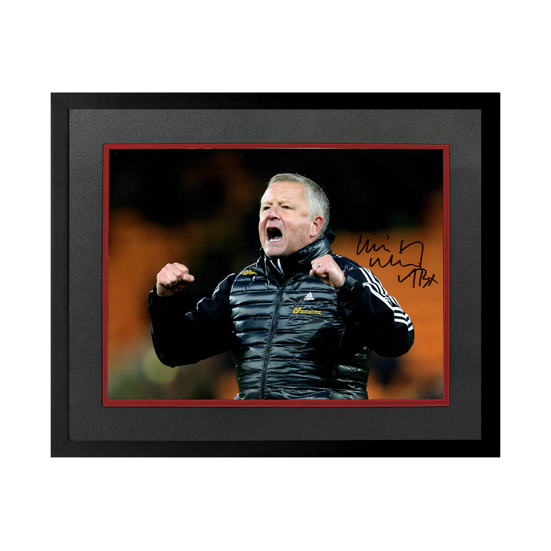 Chris Wilder Signed Sheffield United 16x12 Image Deluxe Mount Frame