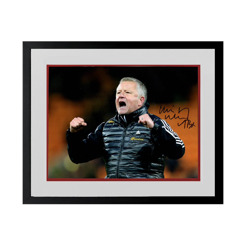 Chris Wilder Signed Sheffield United 16x12 Image Deluxe Mount Frame